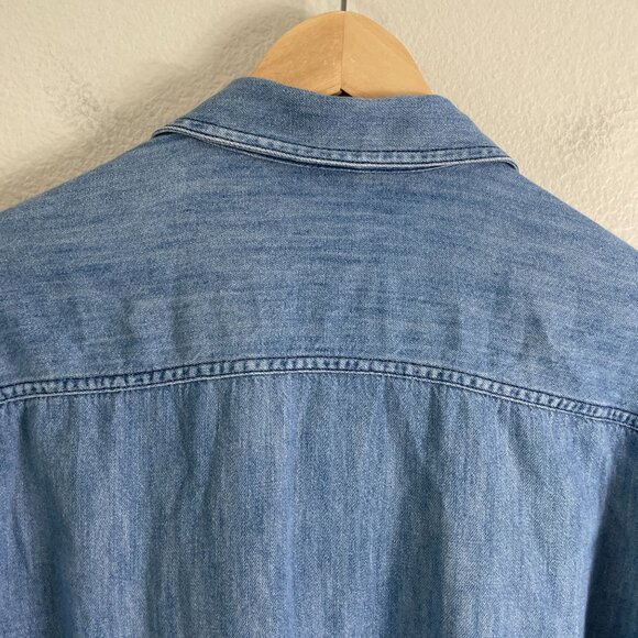 Old Navy Blue Long Sleeve Button Down Shirt - Picture 7 of 7